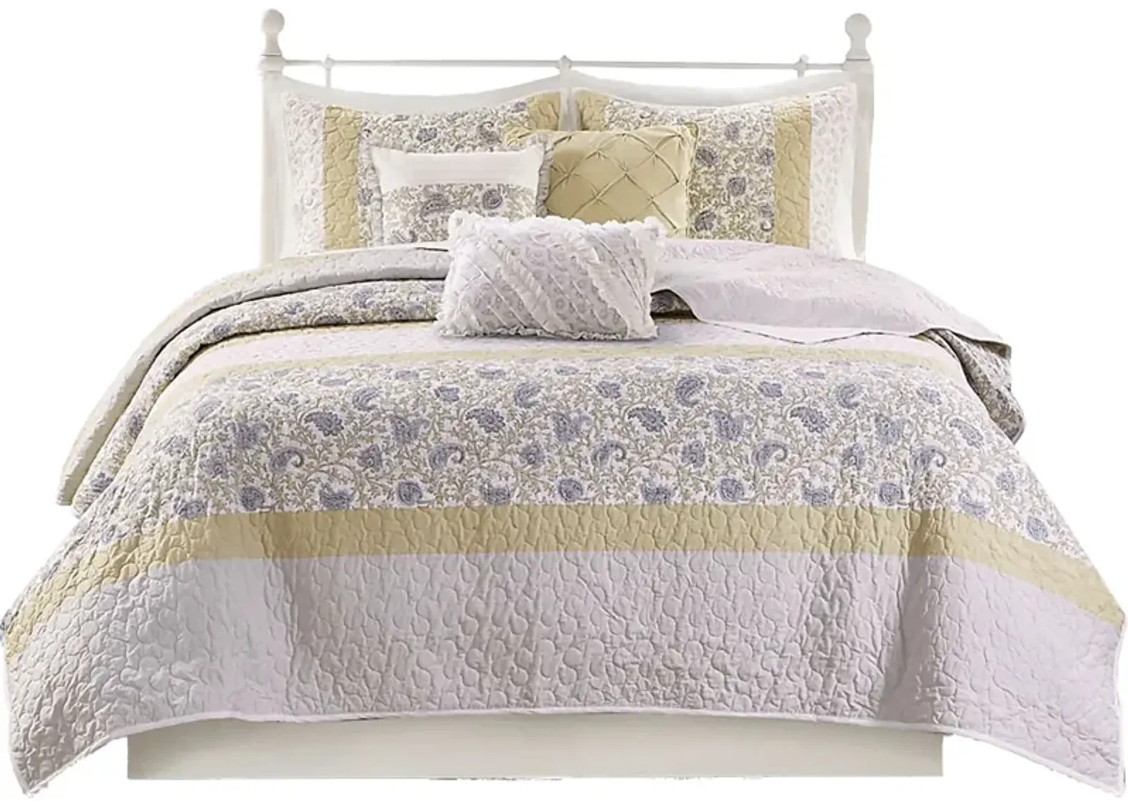 Pabl Yellow 6 pc King/Cal King Quilt Set