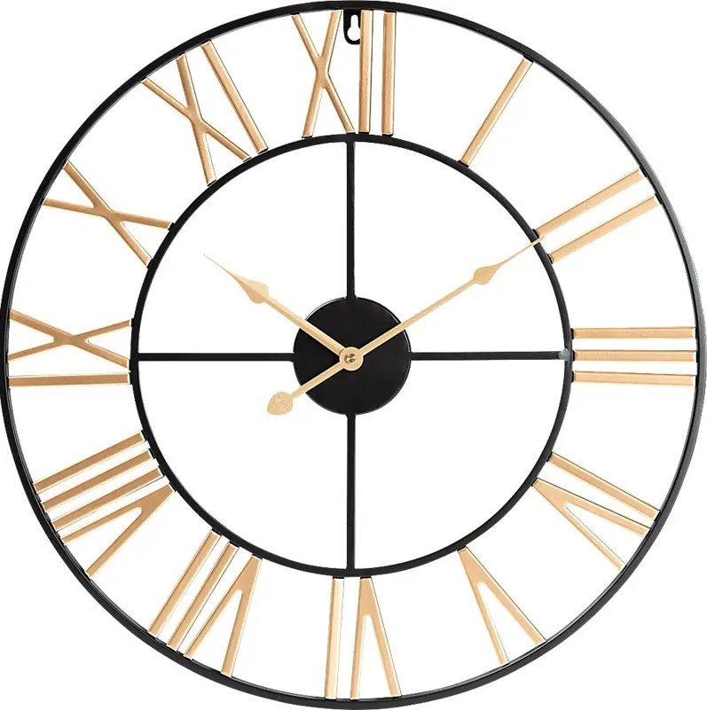 Bilher Black Wall Clock