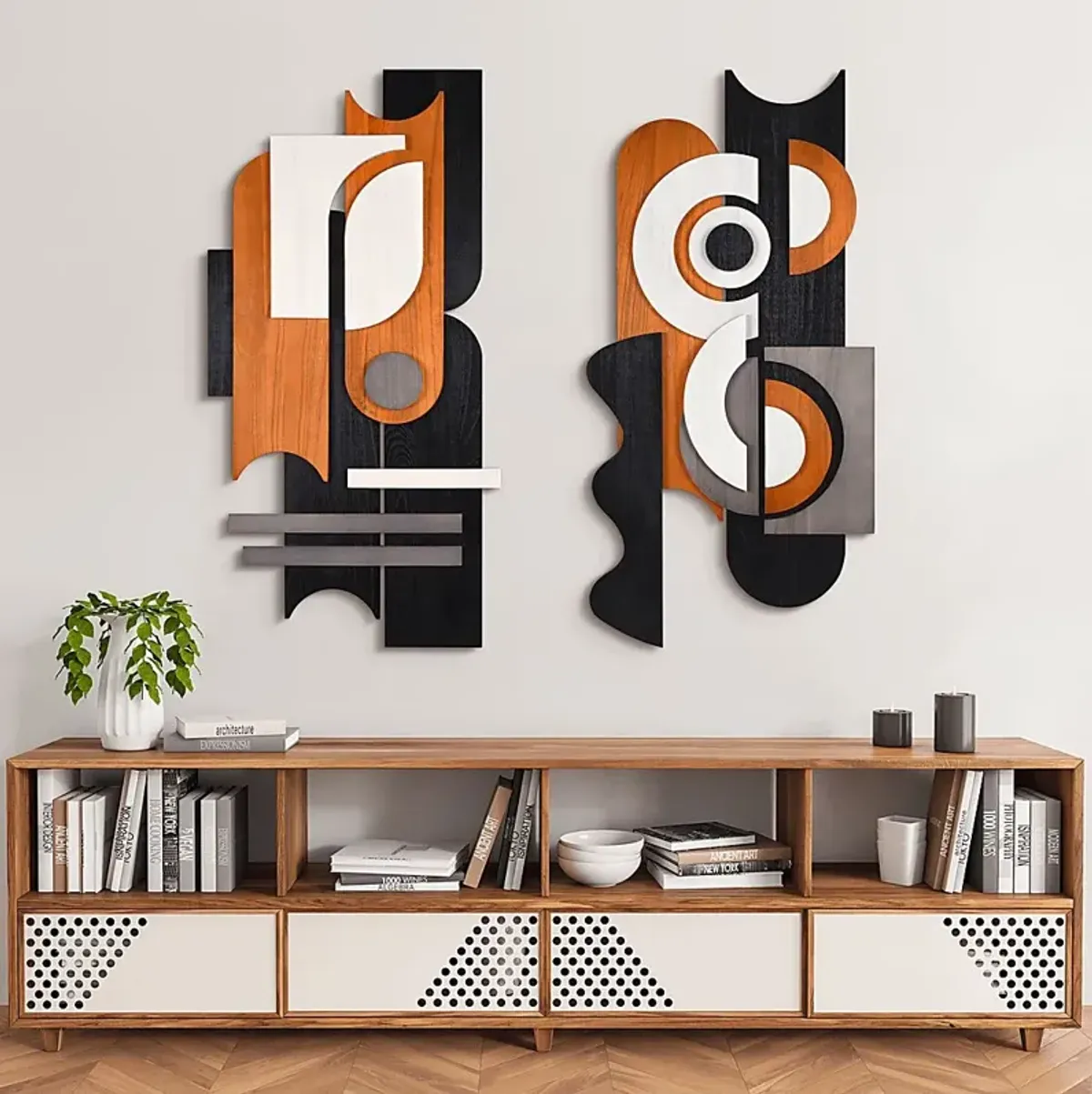 Sichler Orange Wall Decor, Set of 2