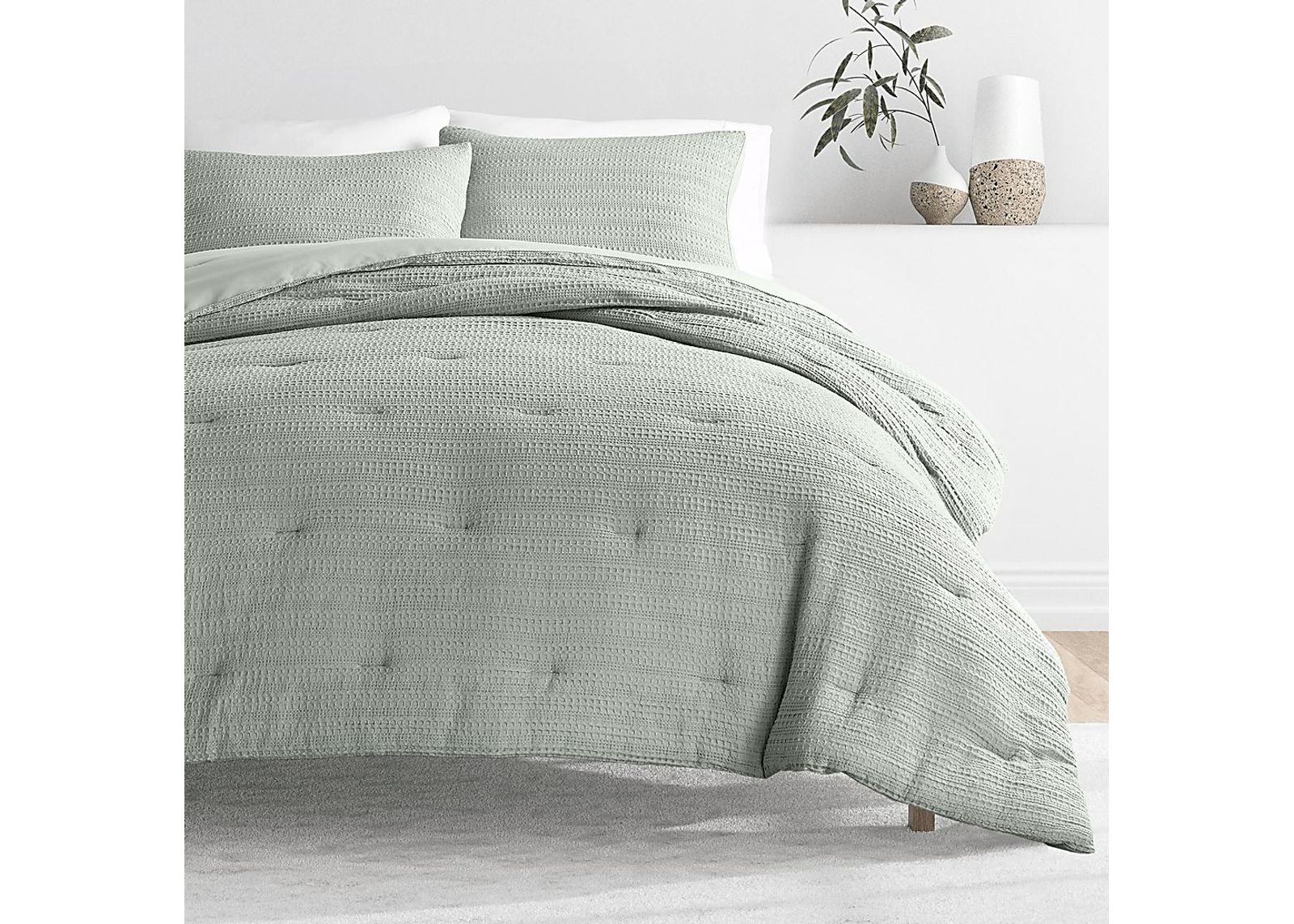 Hoplily Sage 3pc King Comforter Set