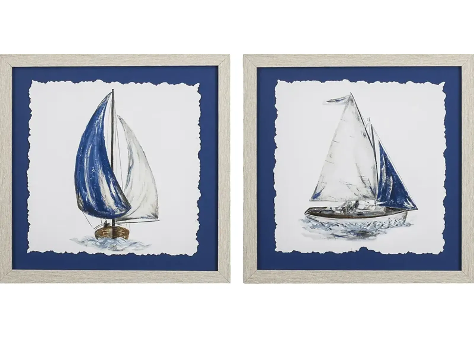 Camelthorn Blue Artwork, Set of 2