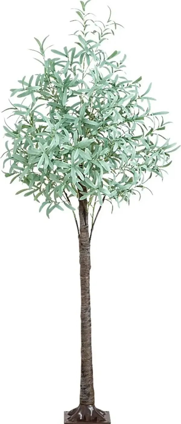 Menallen II Green Silk Tree with Lights