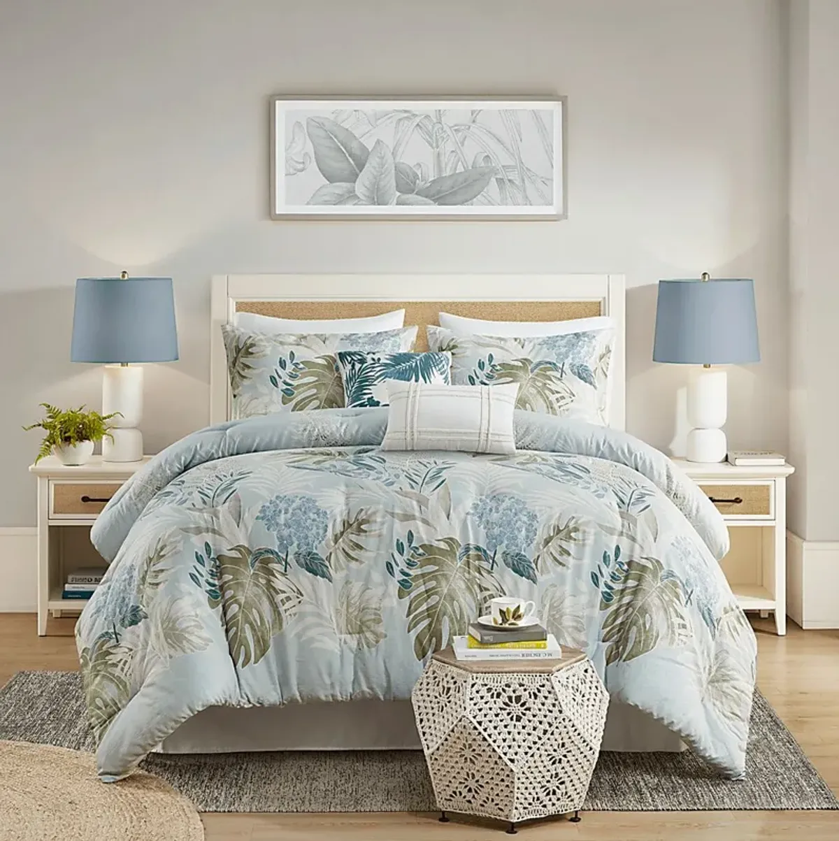 Greggtex Blue 6 Pc Queen Comforter Set