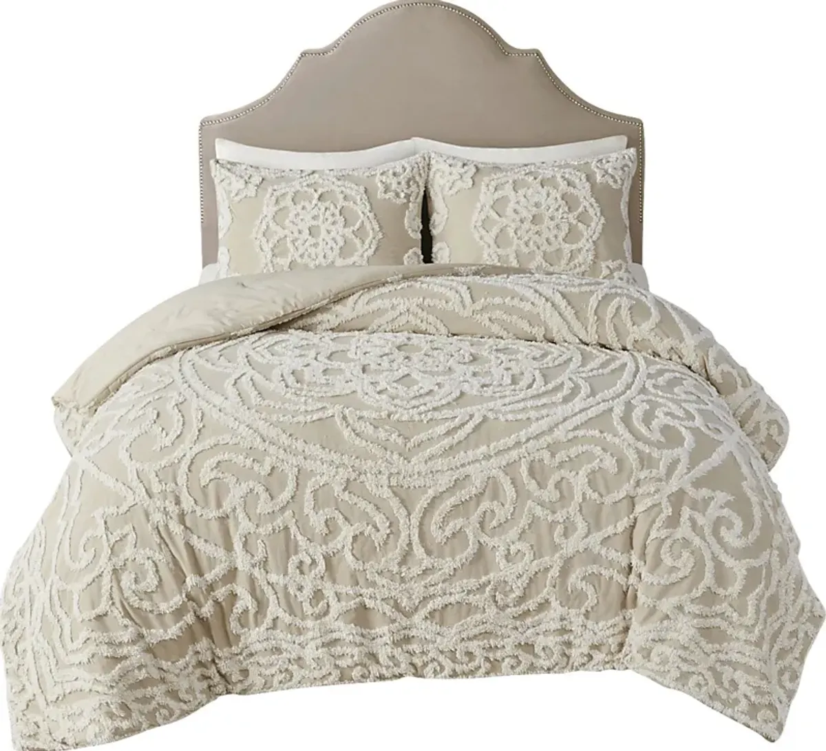 Decoty Taupe 3 Pc King/California King Comforter Set