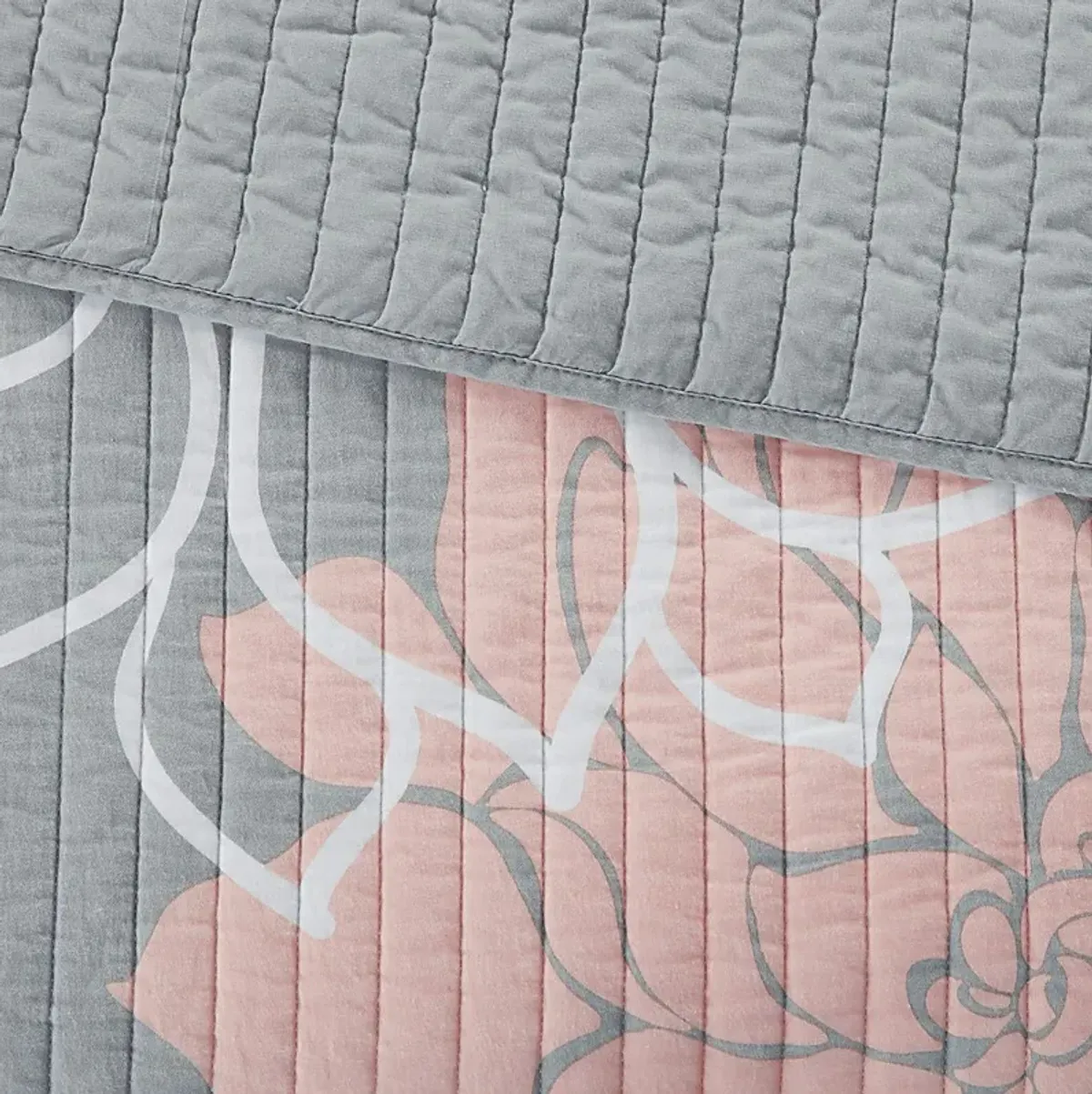 Heslep Peach 6 Pc Full/Queen Quilt Set