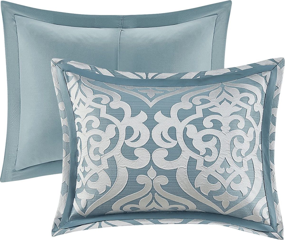 Shefflera Blue 8 Pc Queen Comforter Set