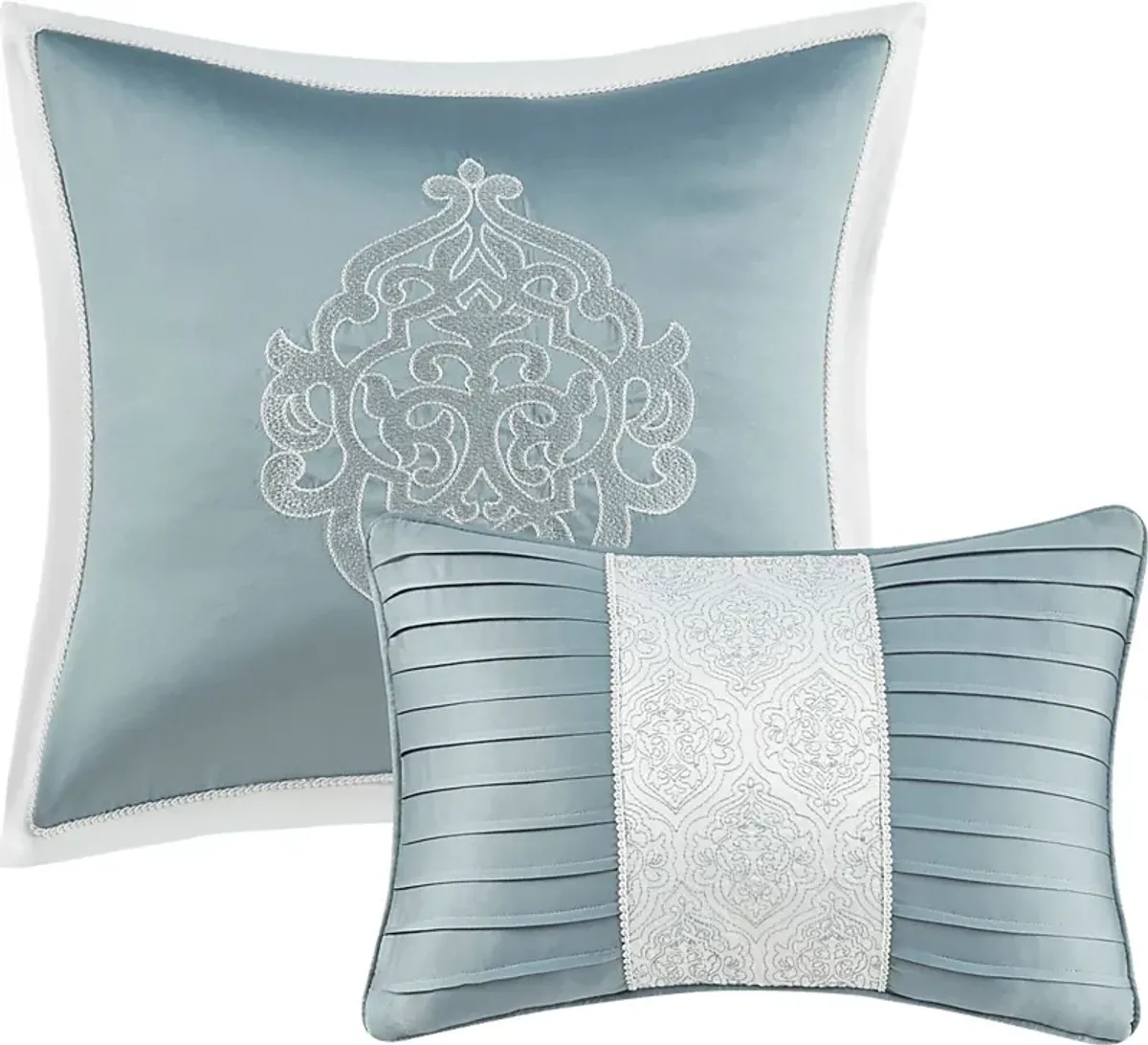 Shefflera Blue 8 Pc Queen Comforter Set