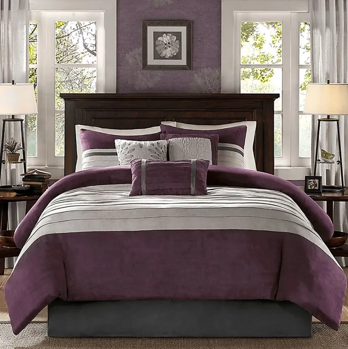 Tabosa Purple 7 Pc Full Comforter Set