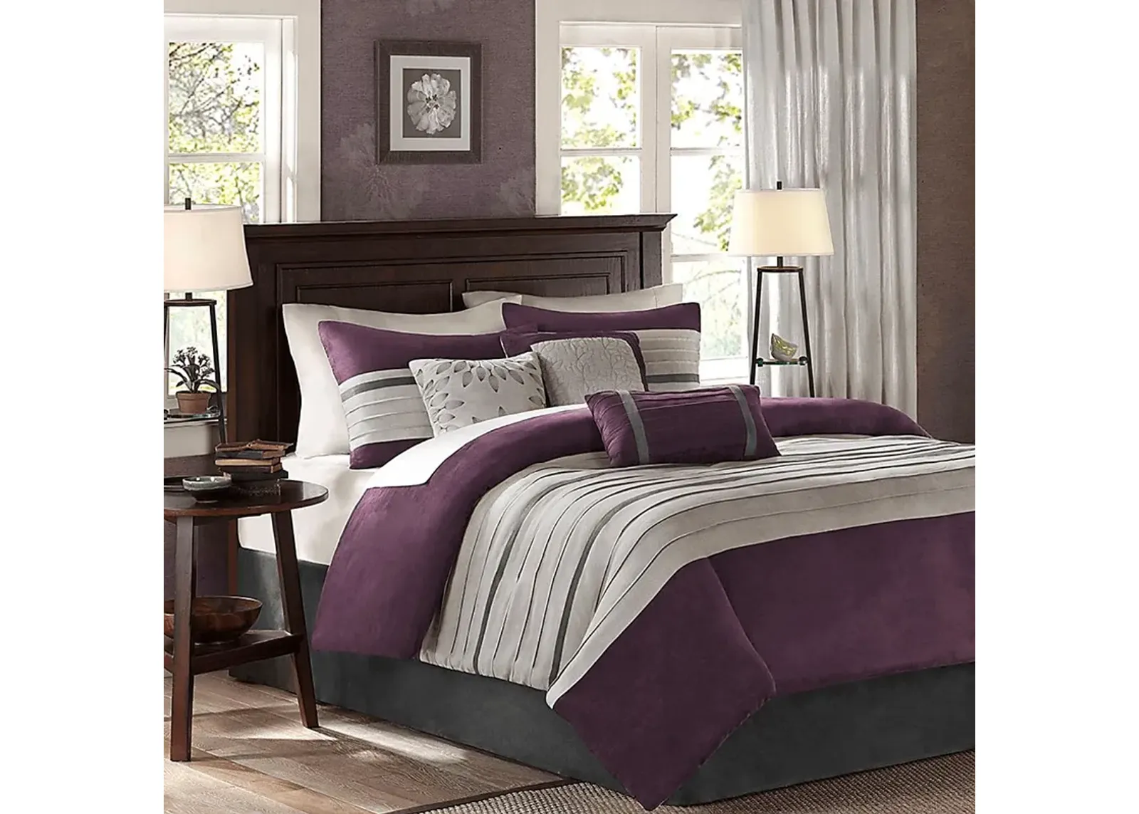 Tabosa Purple 7 Pc Full Comforter Set