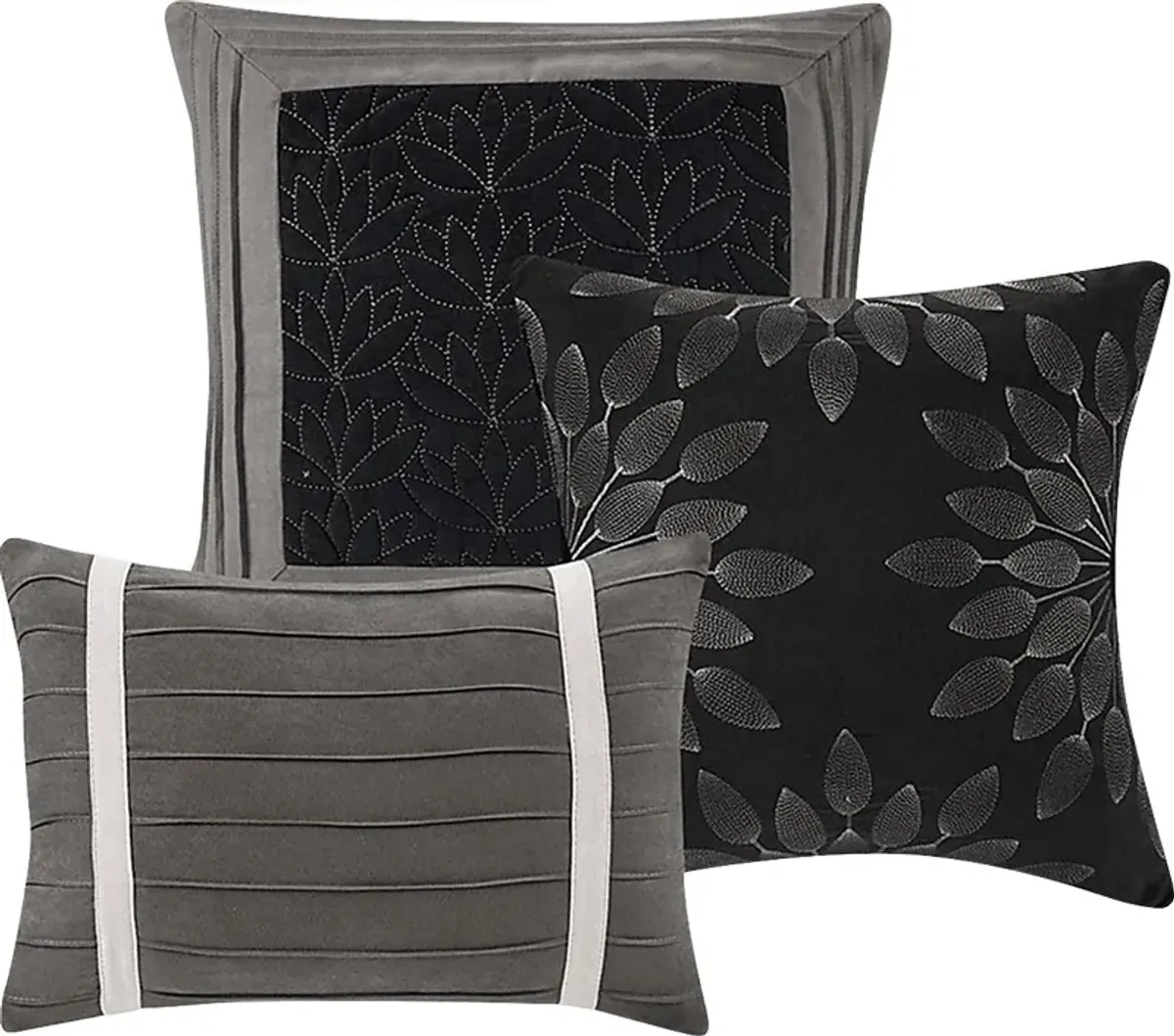 Tabosa Black 7 Pc Full Comforter Set