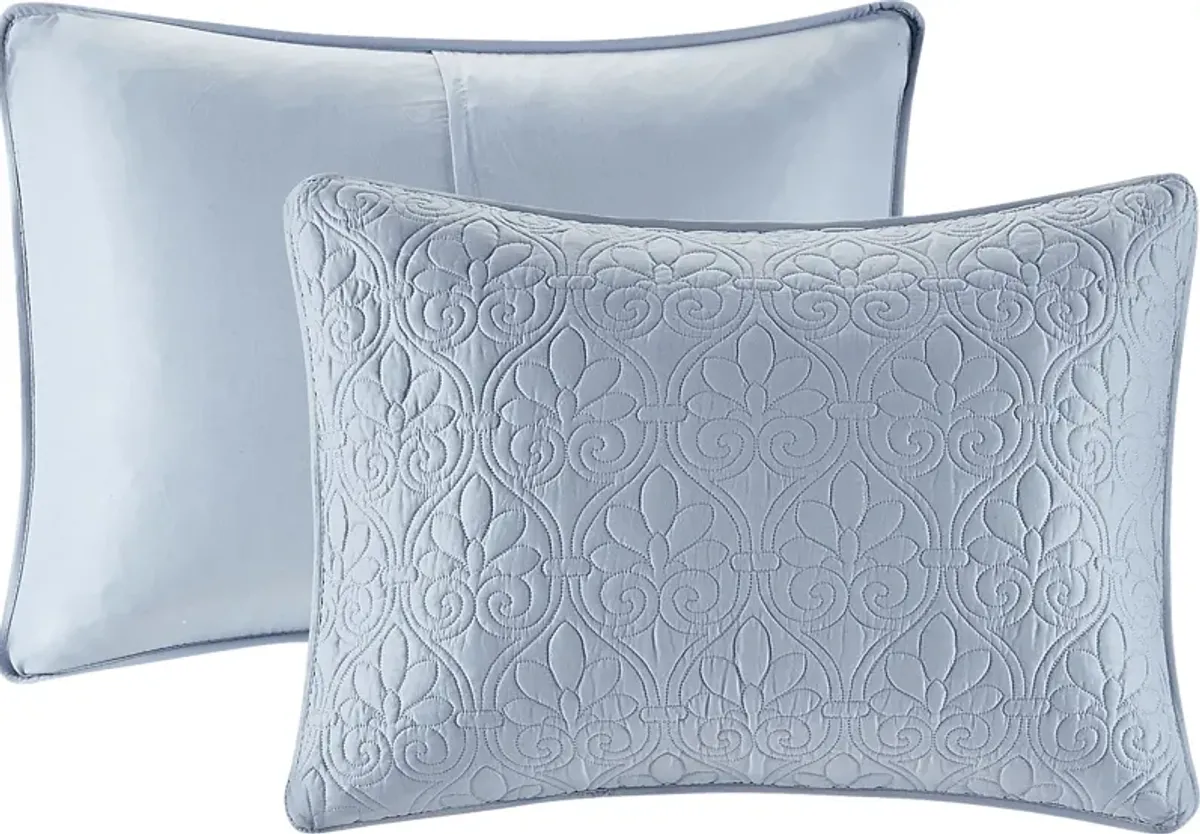 Toyah Blue 3 Pc Queen Bedspread Set