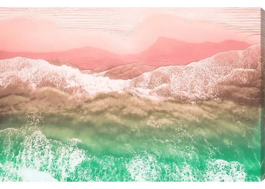 Ocean Shore Pink Artwork