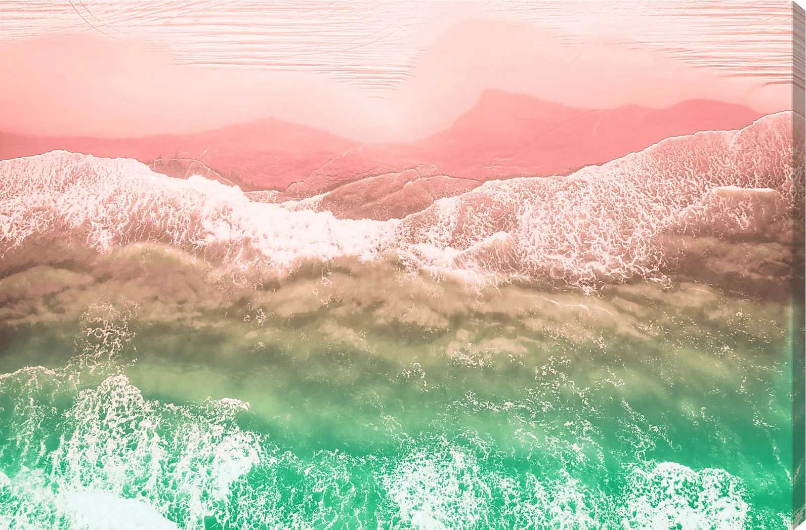 Ocean Shore Pink Artwork