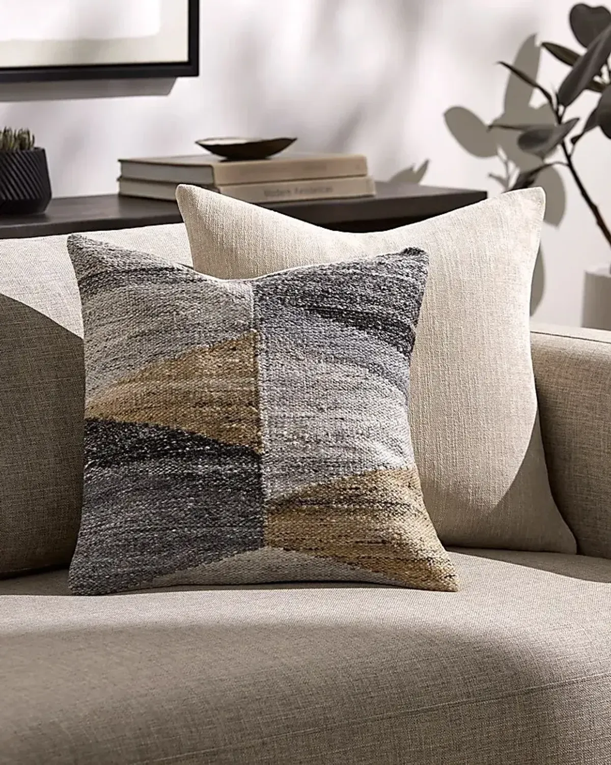 Jeru Gray Accent Pillow
