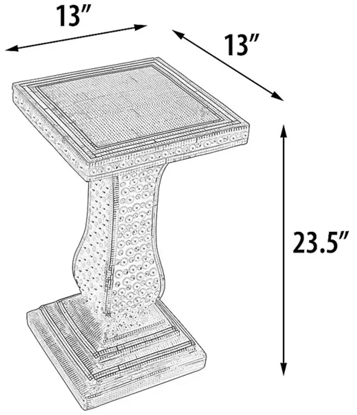 Ghada White Accent Table