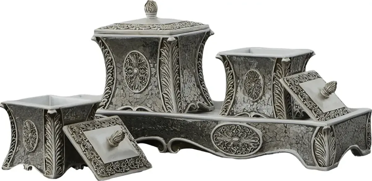 Camaris Silver Tray, Set of 4