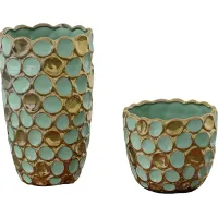 Runako Turquoise Vase, Set of 2