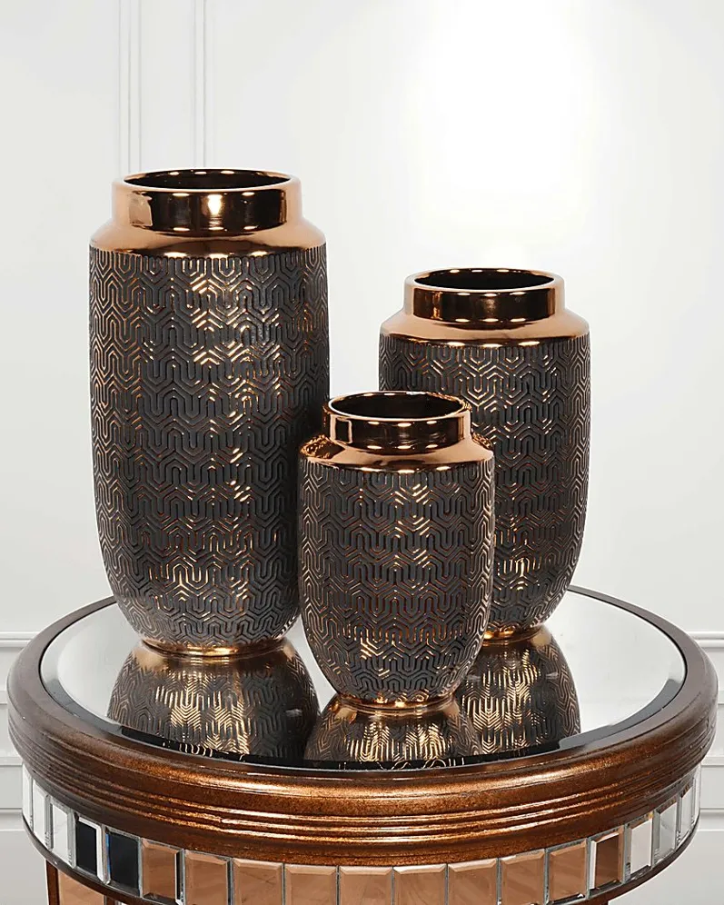 Ramla Gold Vase, Set of 3