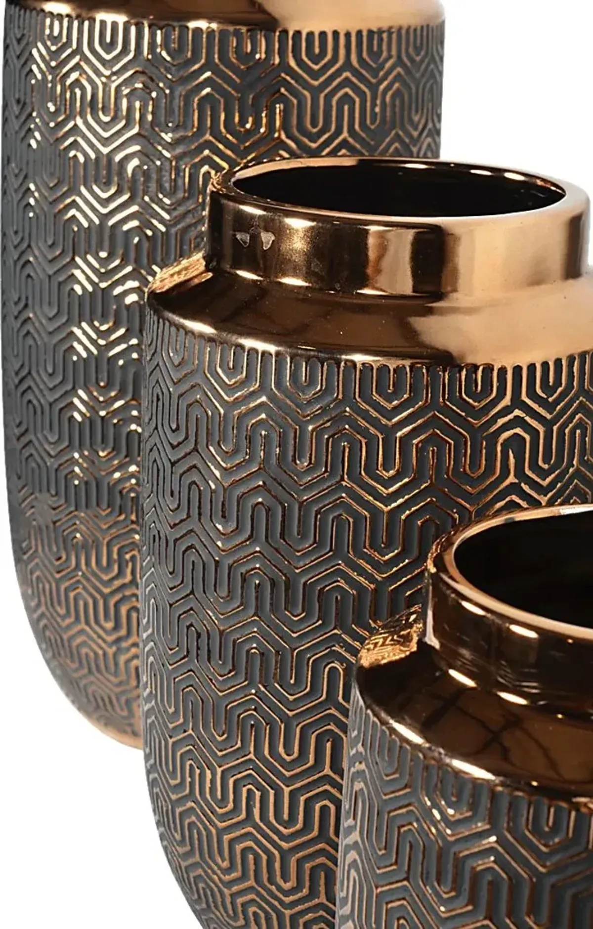 Ramla Gold Vase, Set of 3