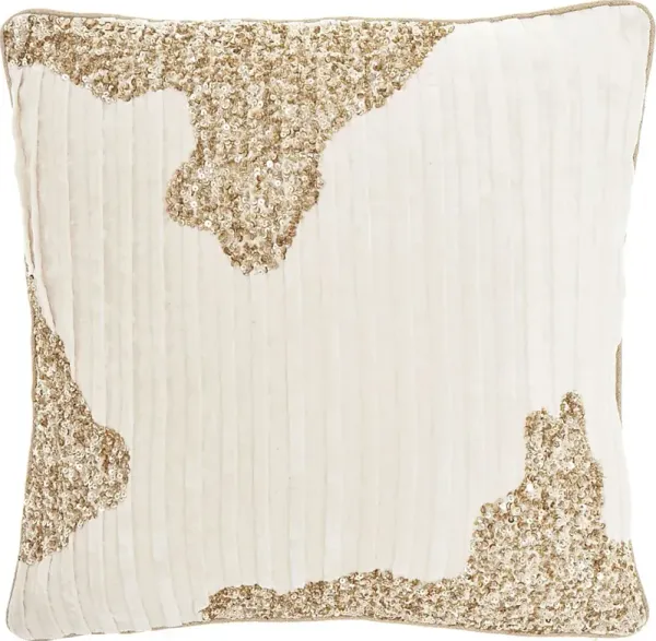 Sunbeam Ivory/Gold Accent Pillow