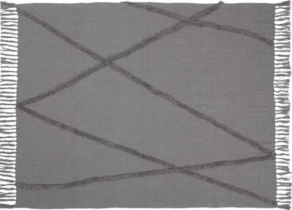 Almondbee Gray Throw Blanket