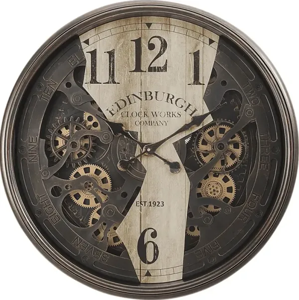 Woodycreek Brown Wall Clock