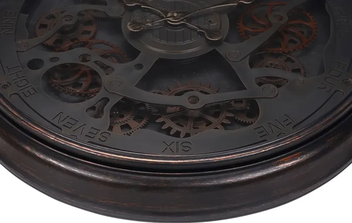 Whiteclay Black Wall Clock