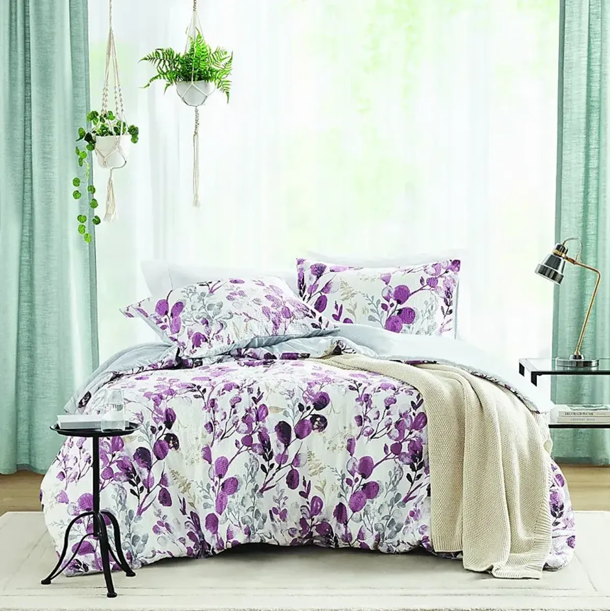 Croadea Purple Full/Queen 3 Pc Comforter Set