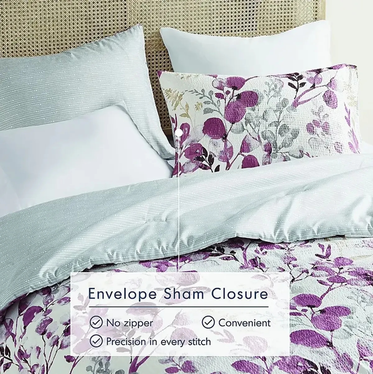 Croadea Purple Full/Queen 3 Pc Comforter Set