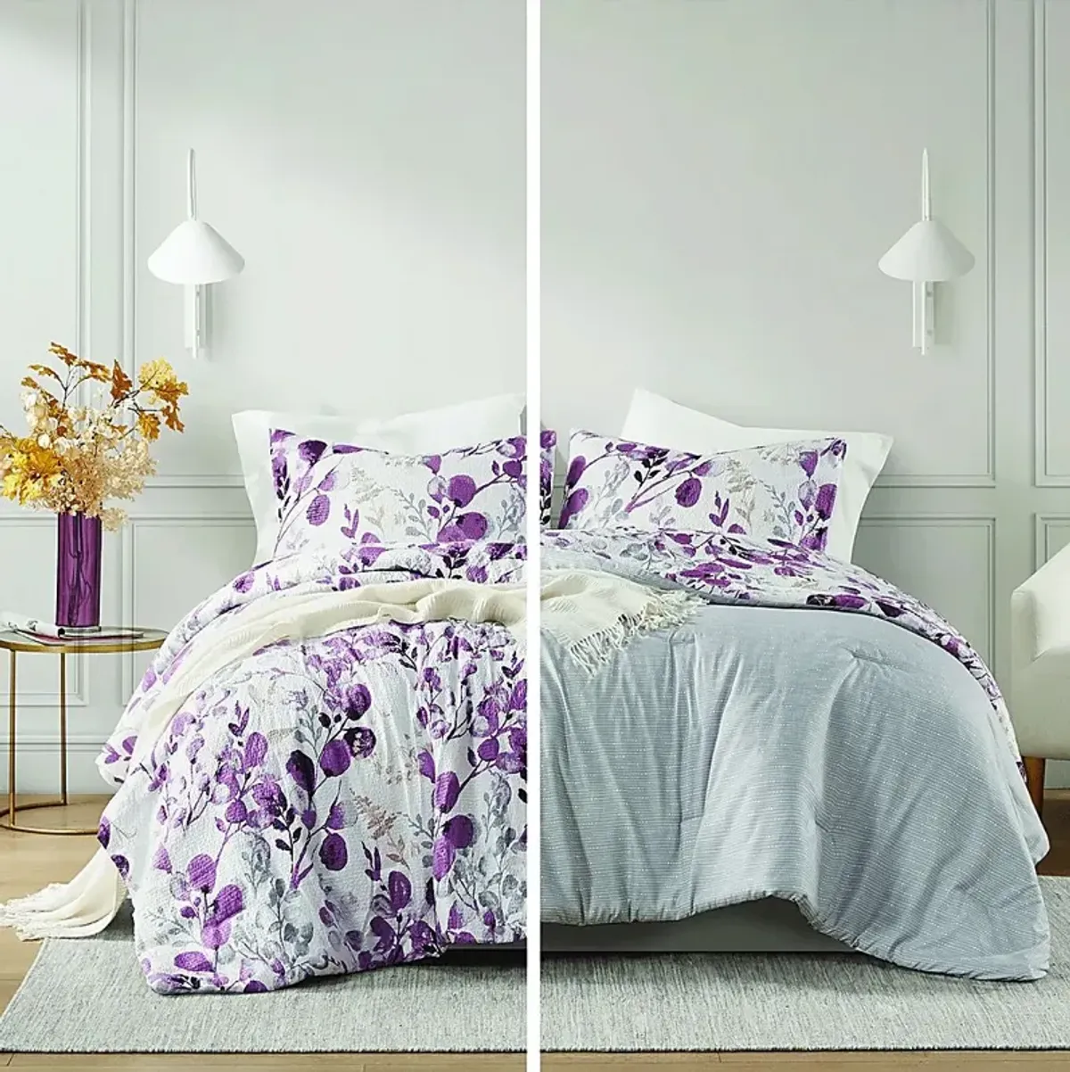 Croadea Purple Full/Queen 3 Pc Comforter Set