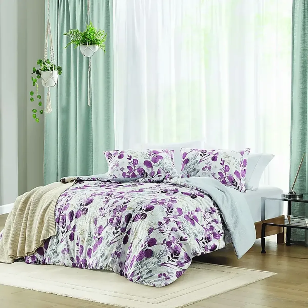 Croadea Purple Full/Queen 3 Pc Comforter Set