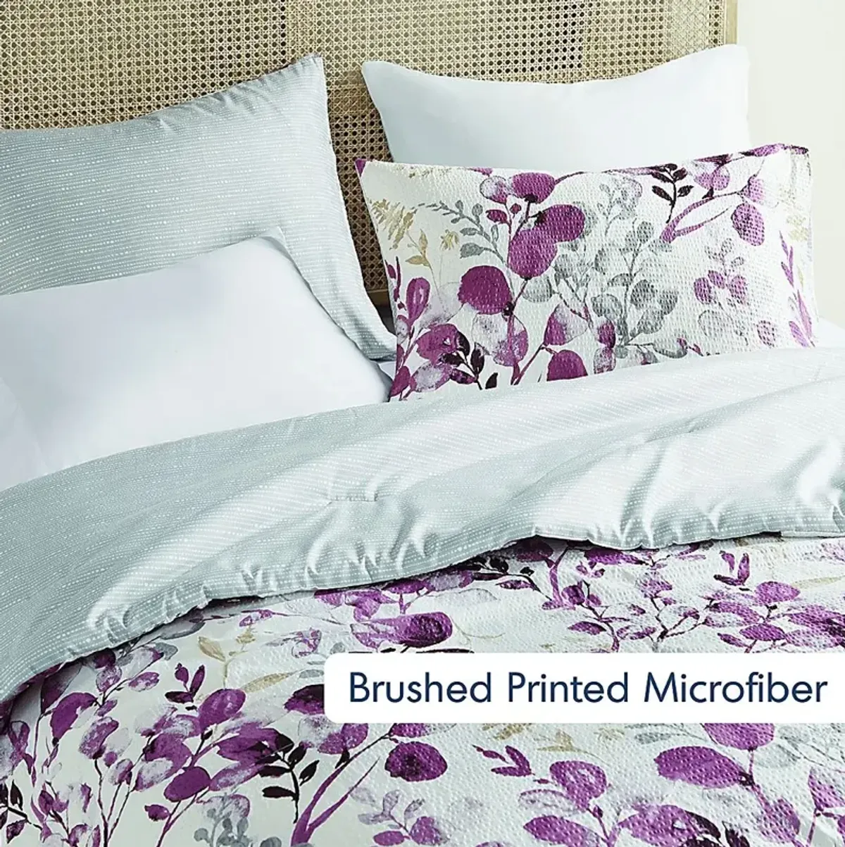 Croadea Purple Full/Queen 3 Pc Comforter Set