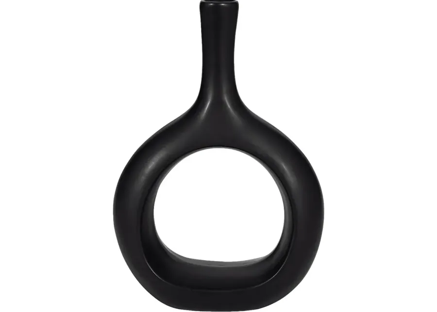 Jakesway Black 9 in. Vase