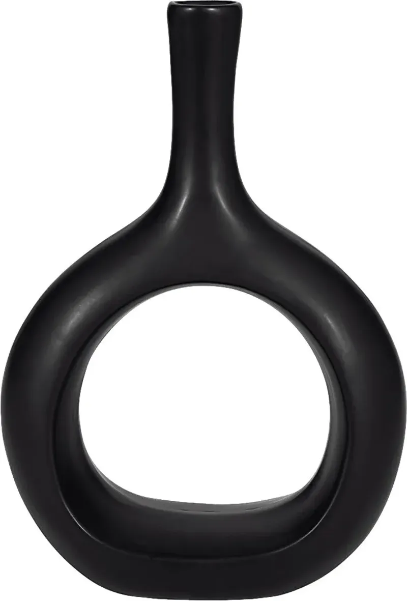 Jakesway Black 9 in. Vase