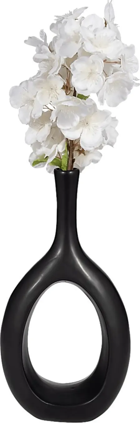 Jakesway Black 12 in. Vase