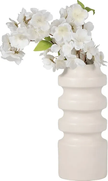 Ardomore White 11 in. Vase