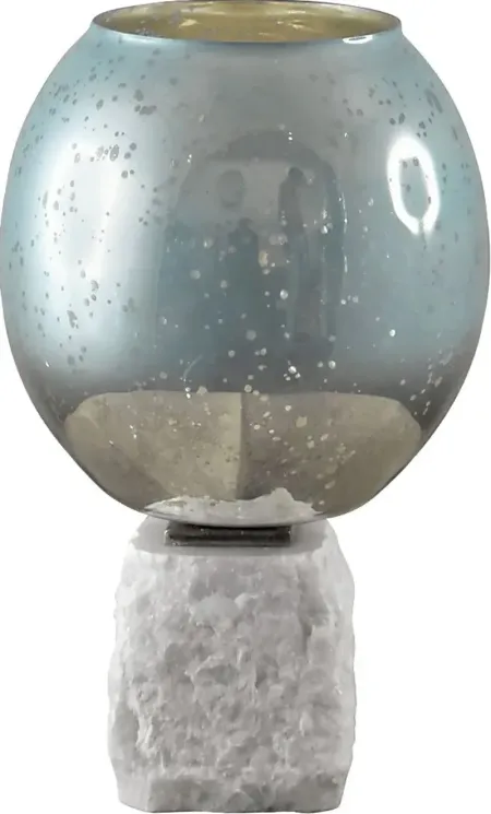Firth Blue 13 in. Pillar Candle Holder
