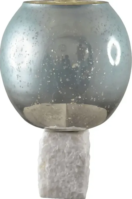 Firth Blue 15 in. Pillar Candle Holder