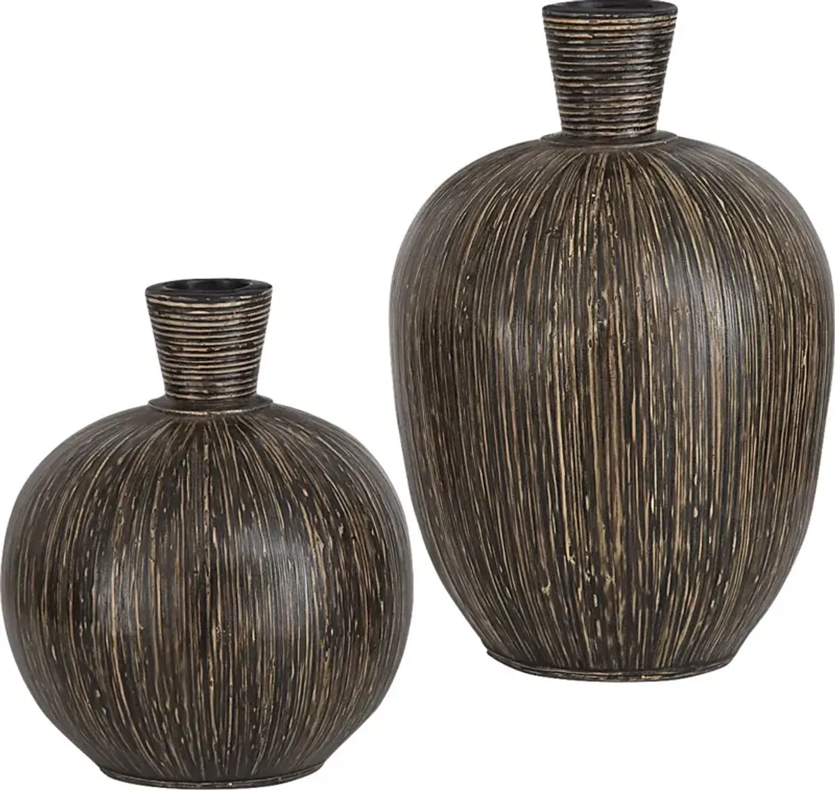Trekor Brown Vase, Set of 2