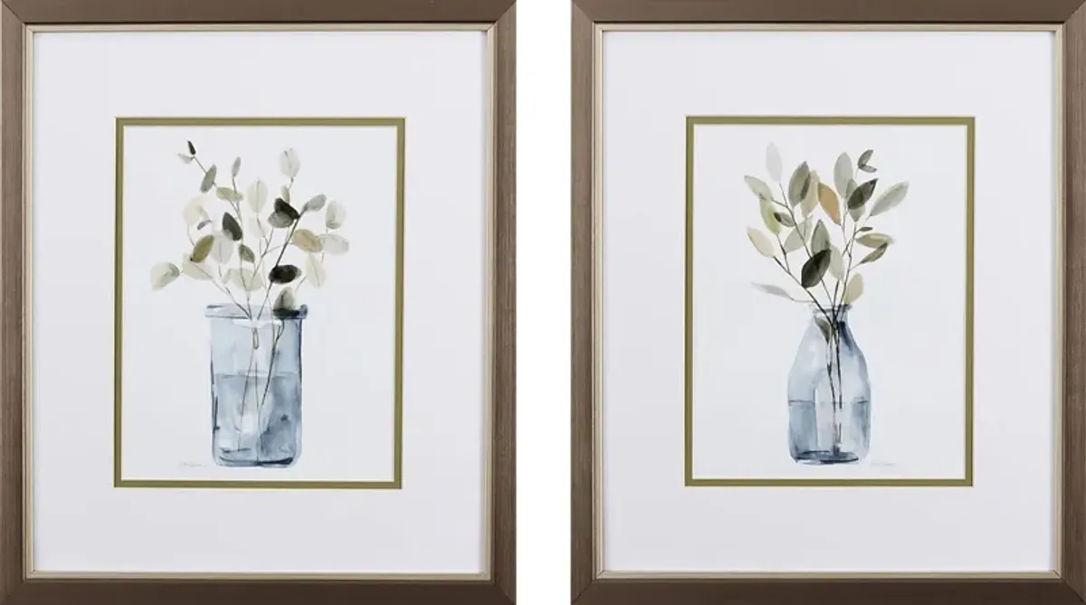 Falesco Blue Artwork, Set of 2