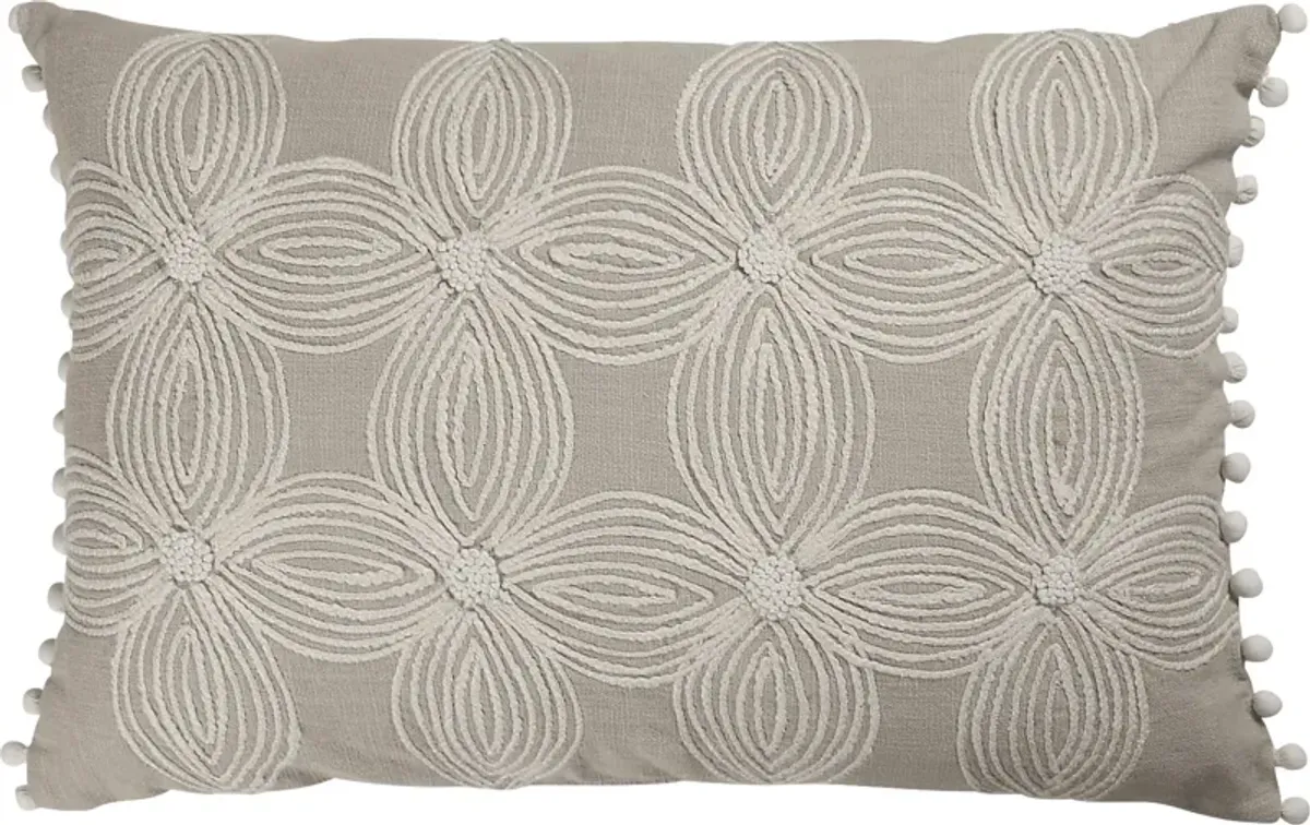 Bloomdes Beige Lumbar Pillow