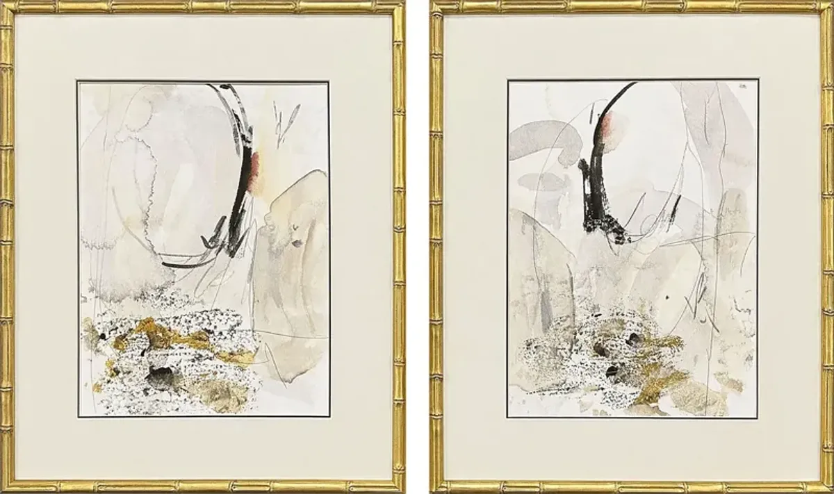 The Sands Gray Artwork, Set of 2