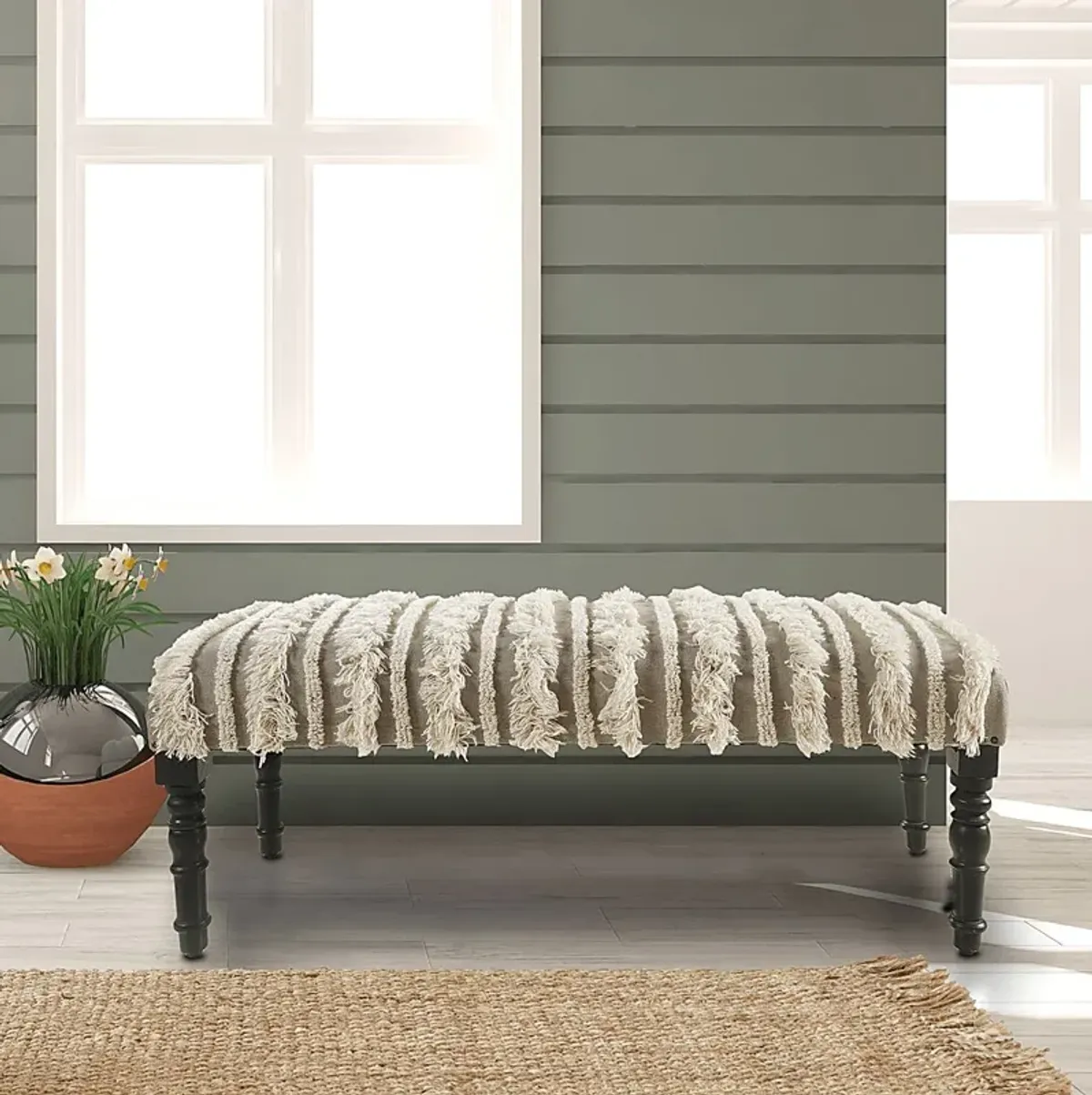 Shimlo Cream/Gray Bench