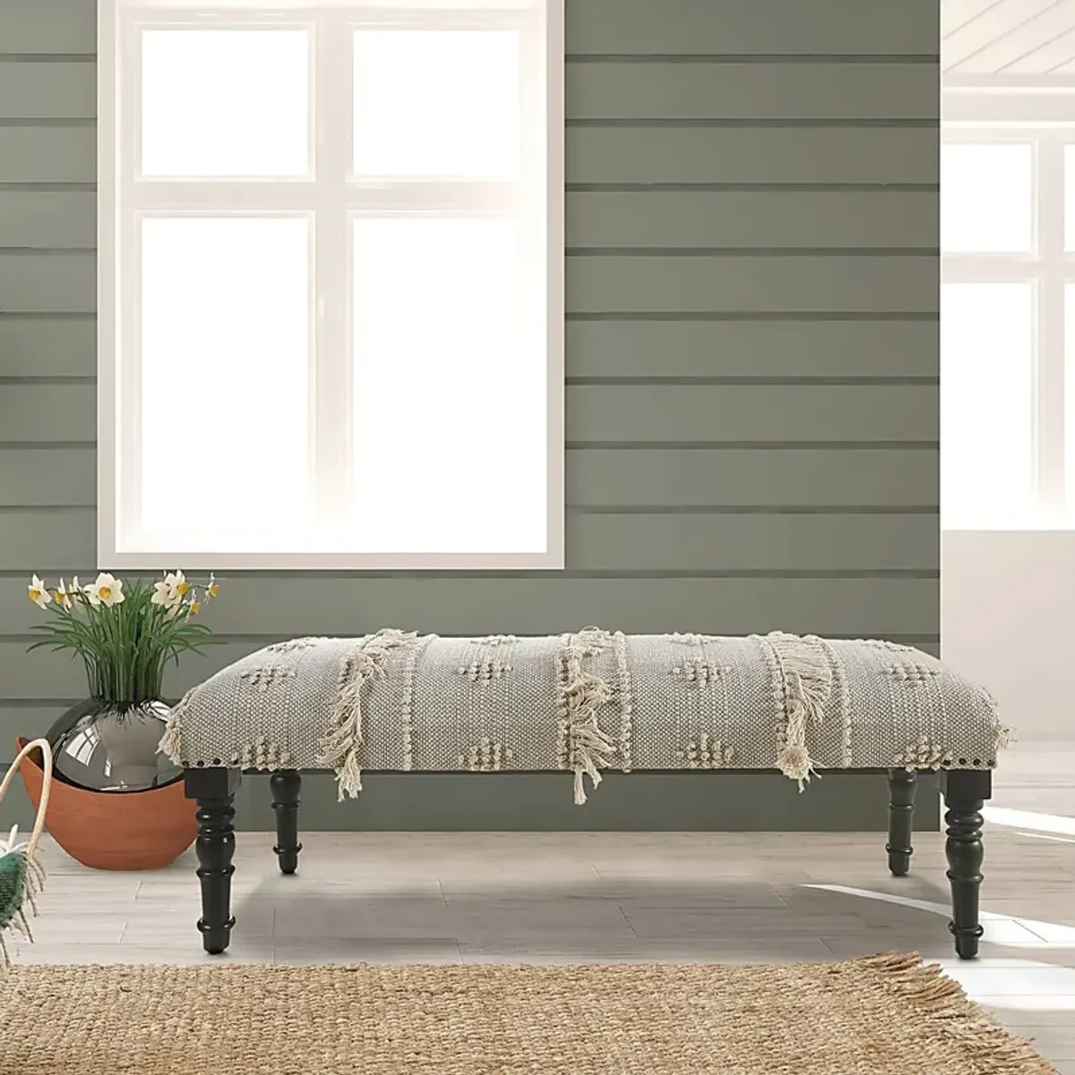 Sebaso Gray/Cream Bench