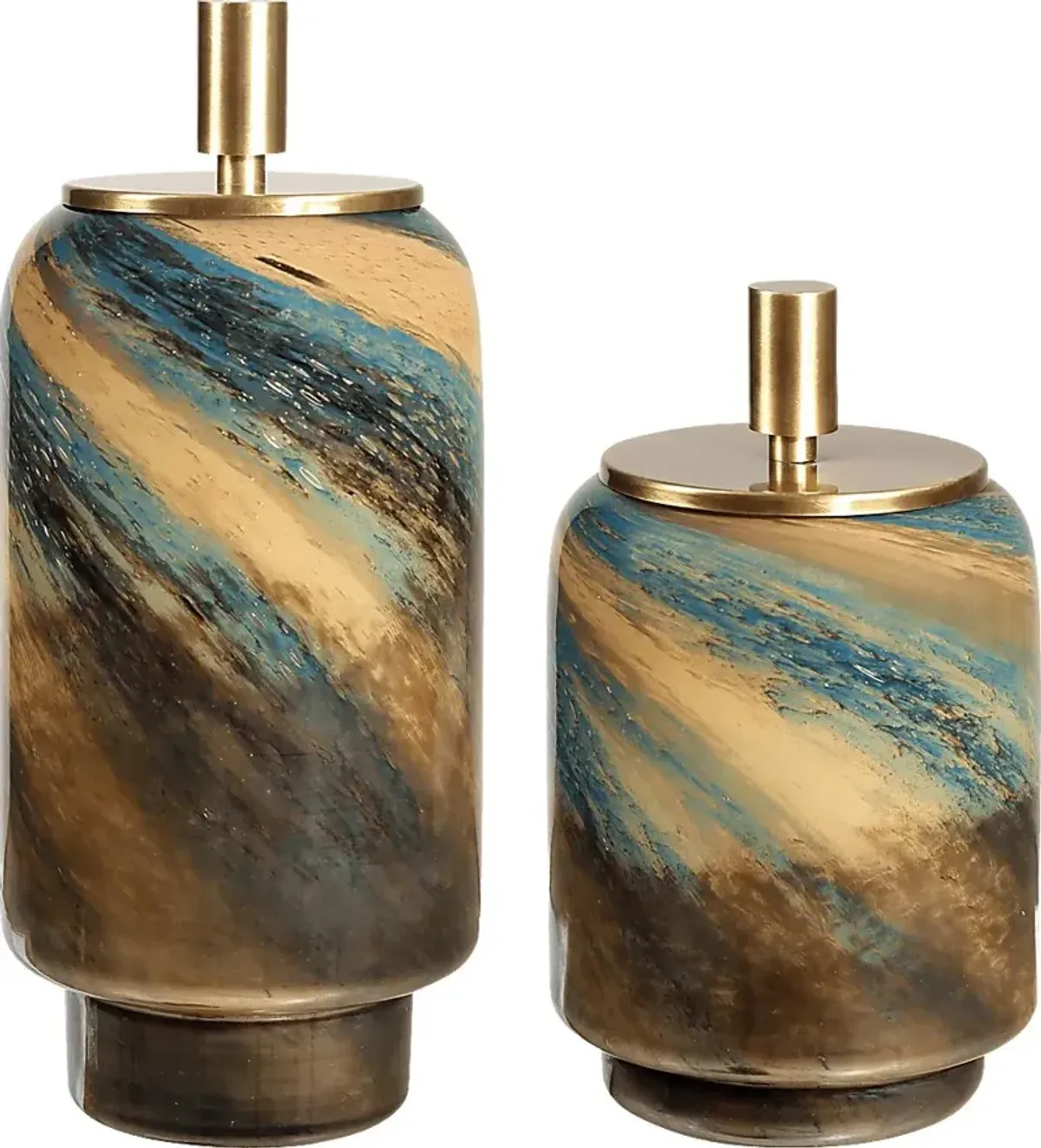 Mauno Brown Cannister, Set of 2