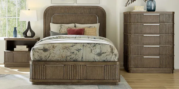 Sausalito Brown 5 Pc Queen Storage Bedroom