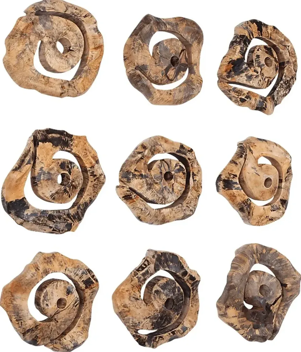 Ceska Brown Wall Decor, Set of 9