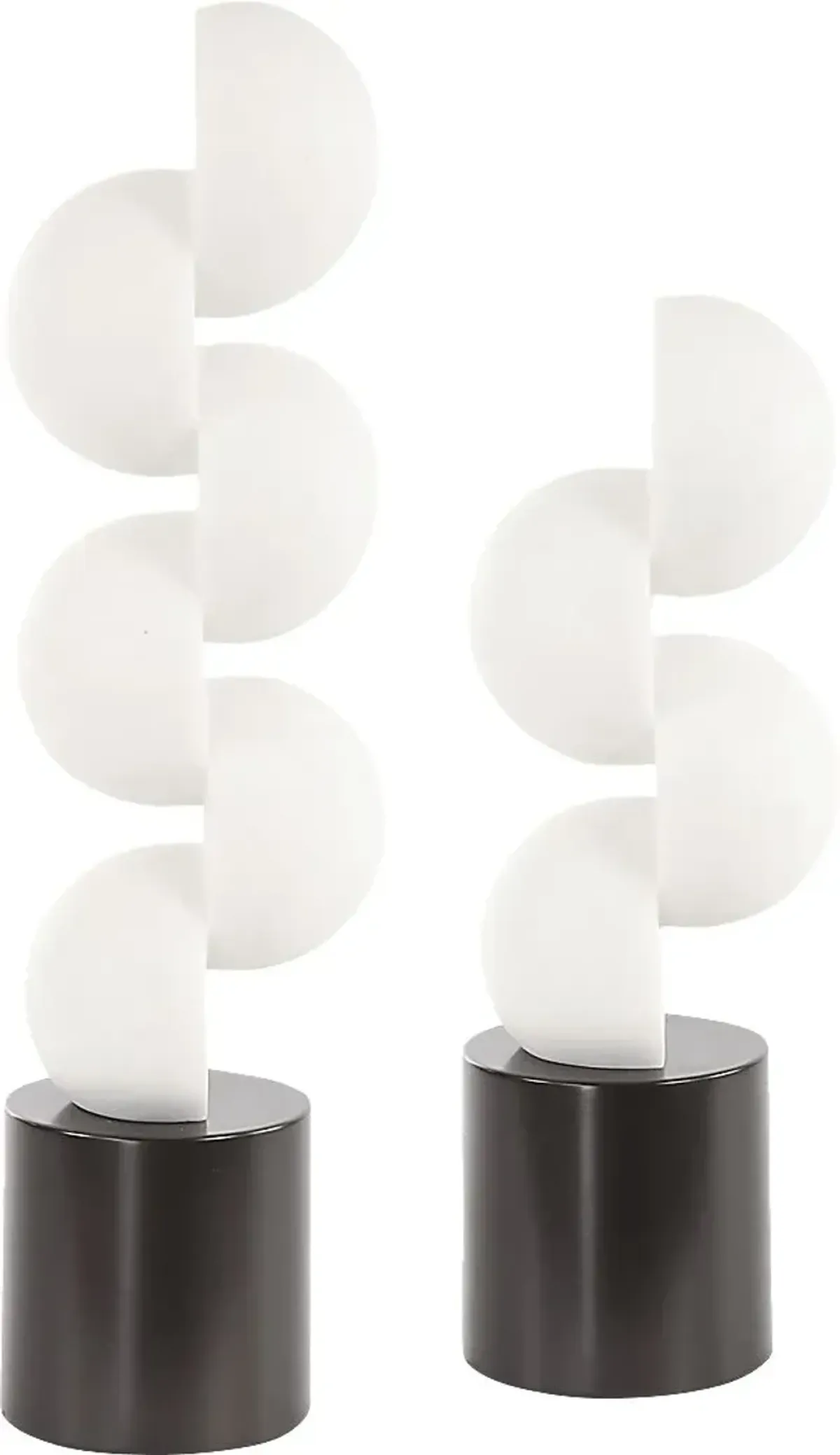Acesea White Sculpture, Set of 2