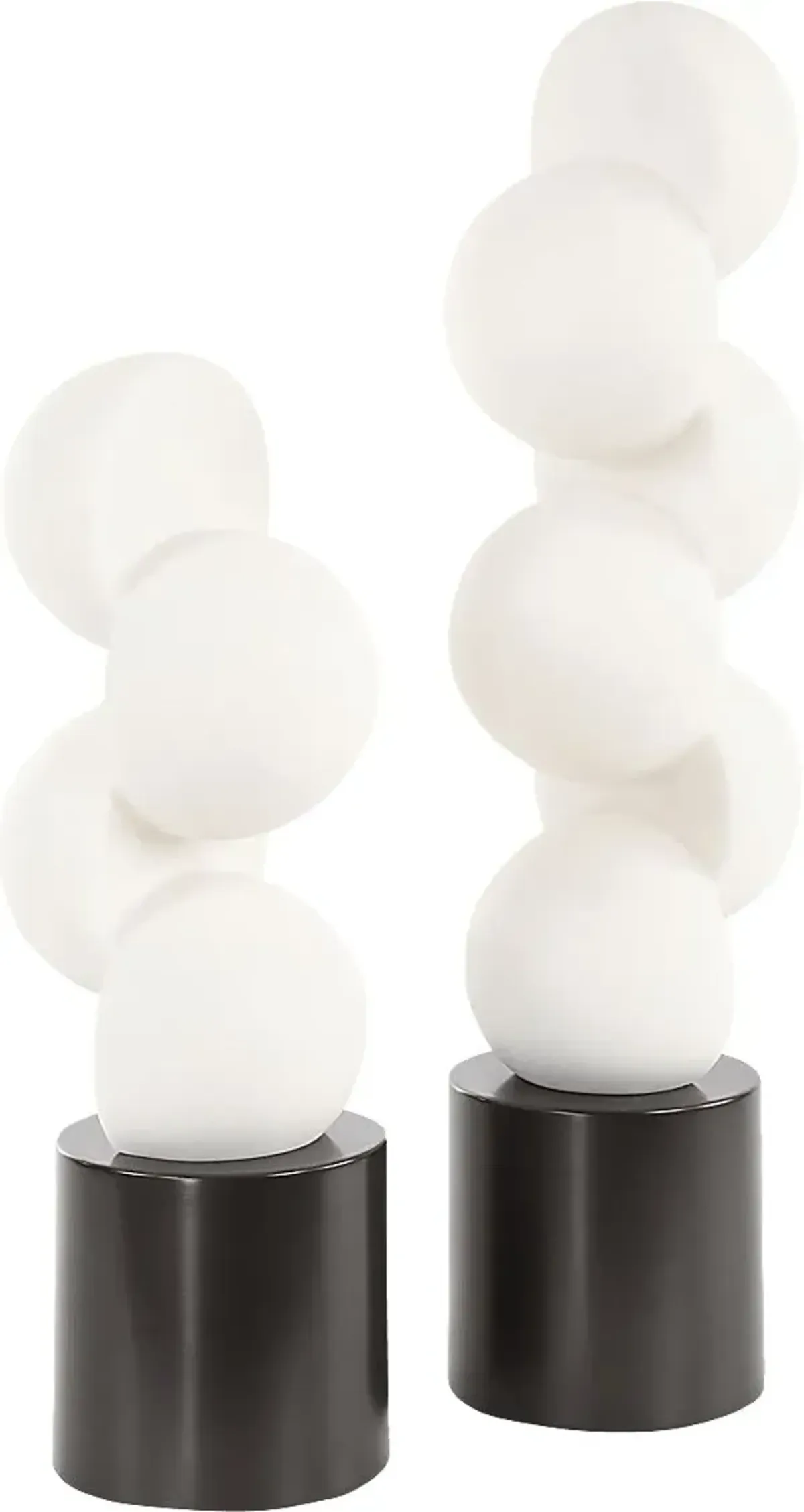 Acesea White Sculpture, Set of 2