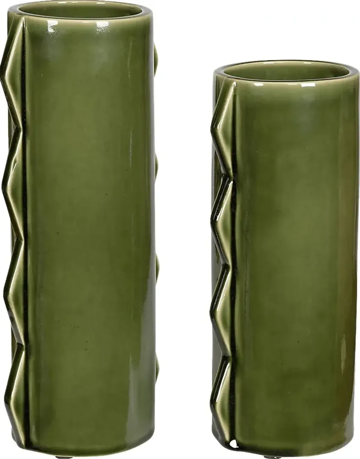 Nokola Green Vase, Set of 2